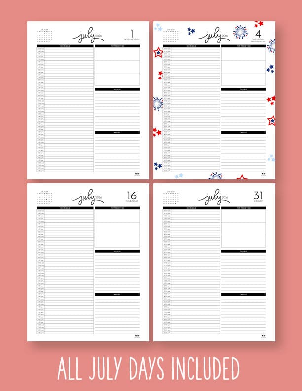 Printable-Hourly-Daily-2026-Planner-July-1
