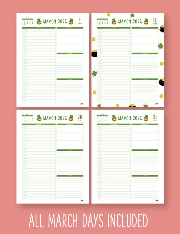 Printable-Hourly-Daily-2026-Planner-March-10