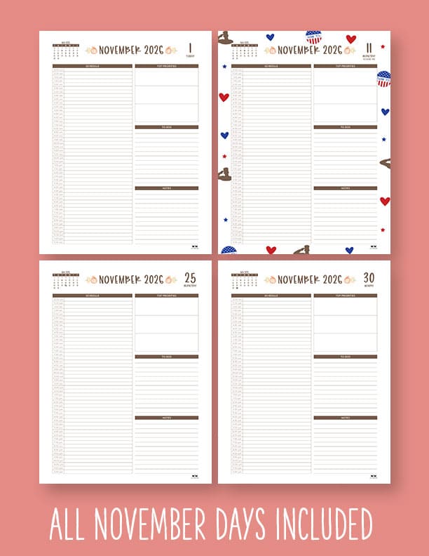 Printable-Hourly-Daily-2026-Planner-November-10