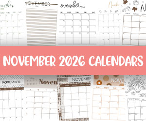 printable november 2026 calendars
