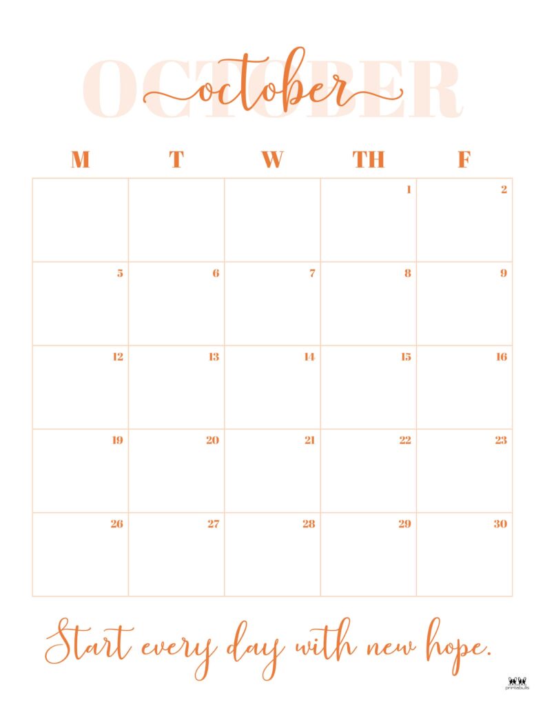 October 2026 Calendars - 123 FREE Printables 198 Printable-October-2026-Calendar-Style-113