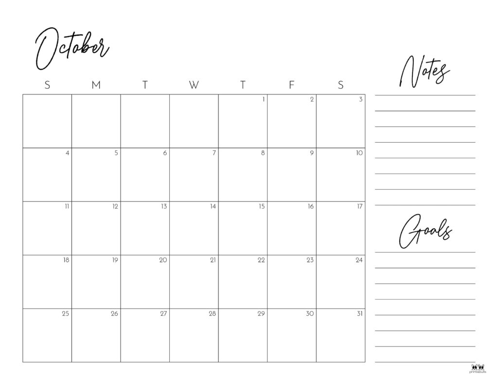 October 2026 Calendars - 123 FREE Printables 164 Printable-October-2026-Calendar-Style-19