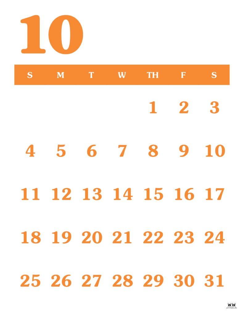 October 2026 Calendars - 123 FREE Printables 218 Printable-October-2026-Calendar-Style-40