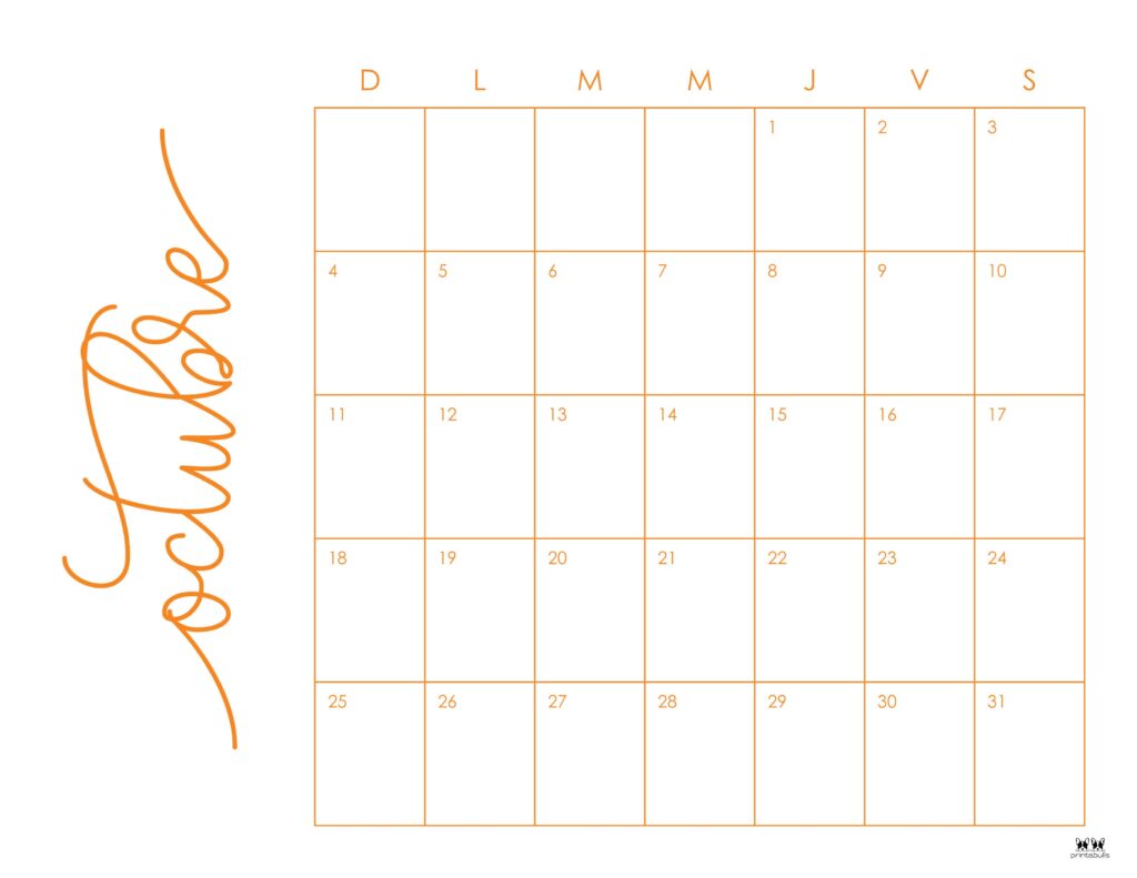 October 2026 Calendars - 123 FREE Printables 245 Printable-October-2026-Calendar-Style-46