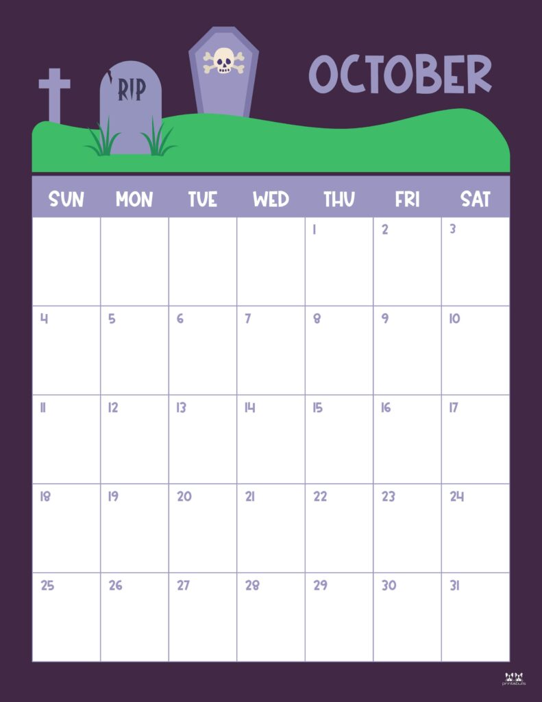 October 2026 Calendars - 123 FREE Printables 241 Printable-October-2026-Calendar-Style-61