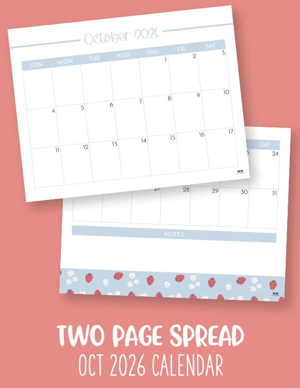 October 2026 Calendars - 123 FREE Printables 223 Printable-October-2026-Calendar-Style-68