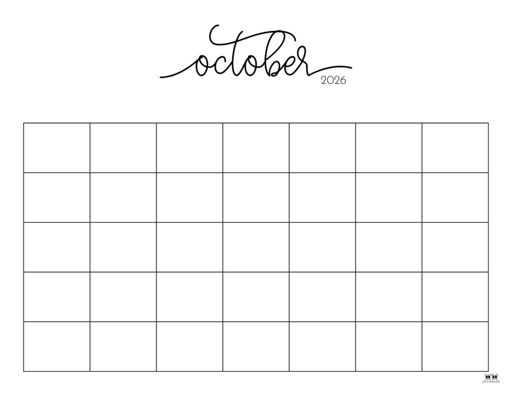 October 2026 Calendars - 123 FREE Printables 157 Printable-October-2026-Calendar-Style-81