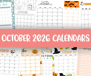 printable october 2026 calendars