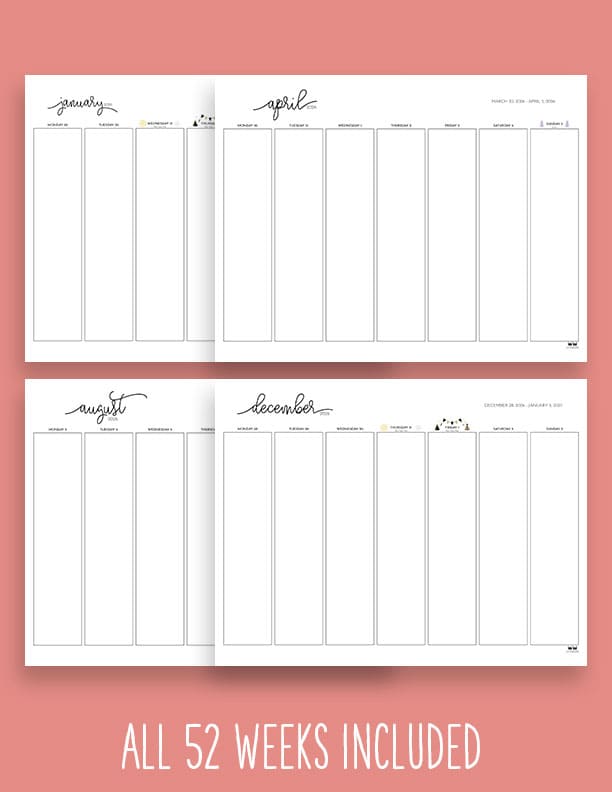 Printable-2026-Weekly-Calendars-7-Day-Blank-Standard-1