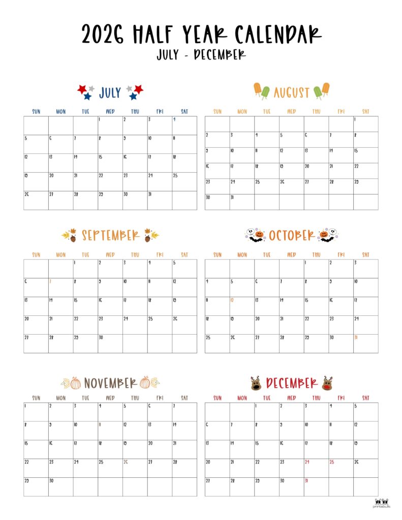 Printable-Six-Month-July-December-2026-Calendars-10-P