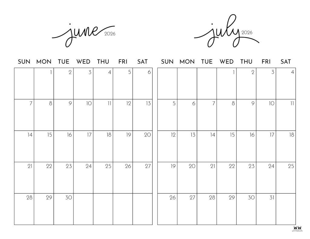 Printable-Two-Month-June-July-2026-Calendars-1