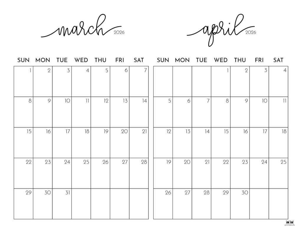 Printable-Two-Month-March-April-2026-Calendars-1
