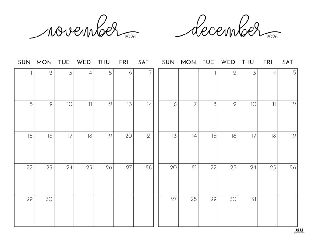 Printable-Two-Month-November-December-2026-Calendars-1