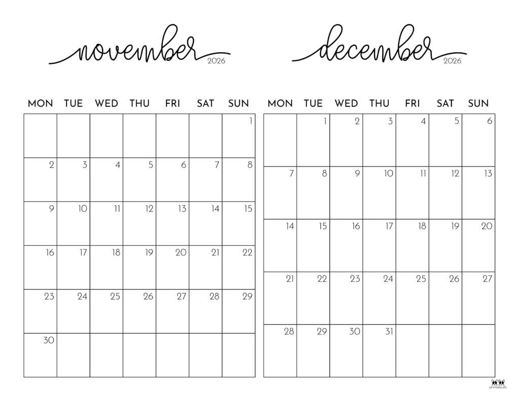 Printable-Two-Month-November-December-2026-Calendars-26