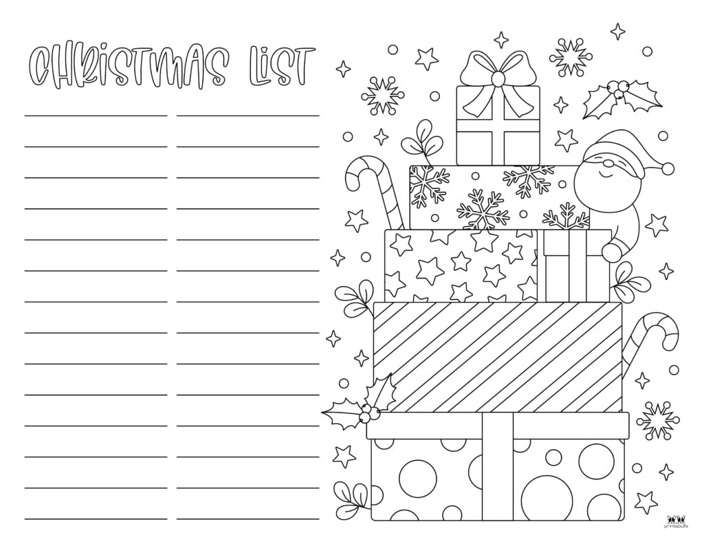 Printable Christmas Lists-List 33