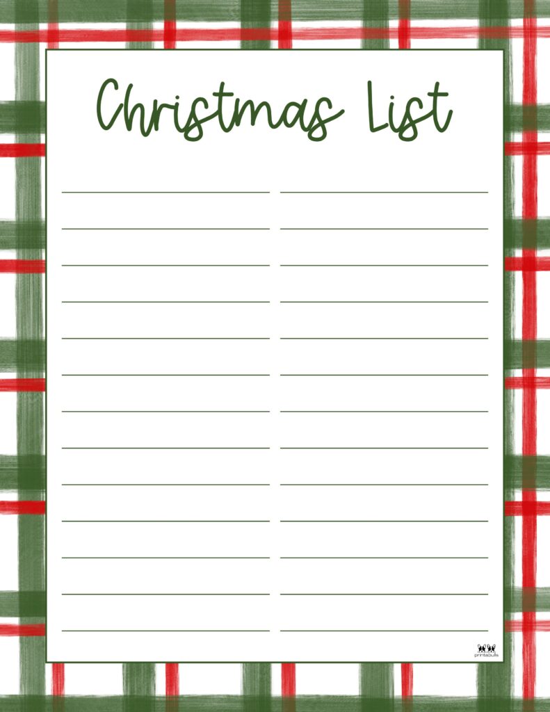 Printable Christmas Lists-List 34