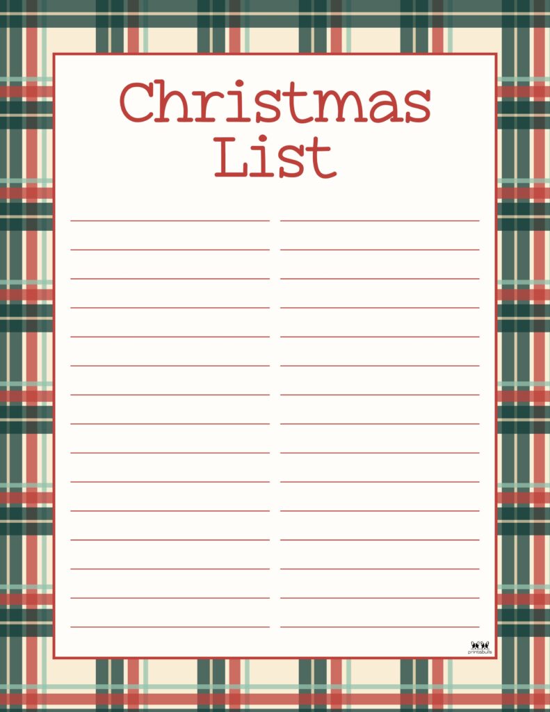 Printable Christmas Lists-List 35