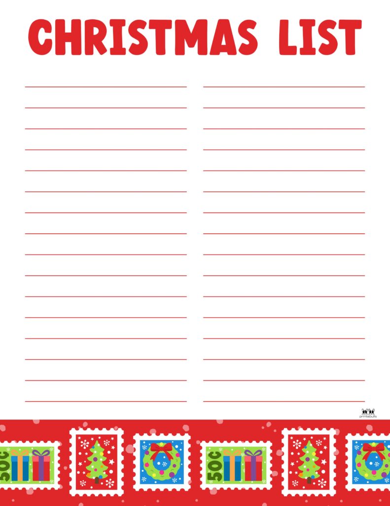 Printable Christmas Lists-List 37