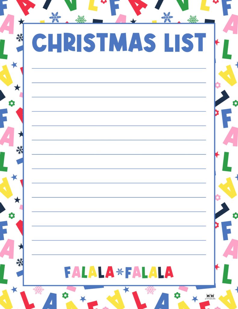 Printable Christmas Lists-List 41