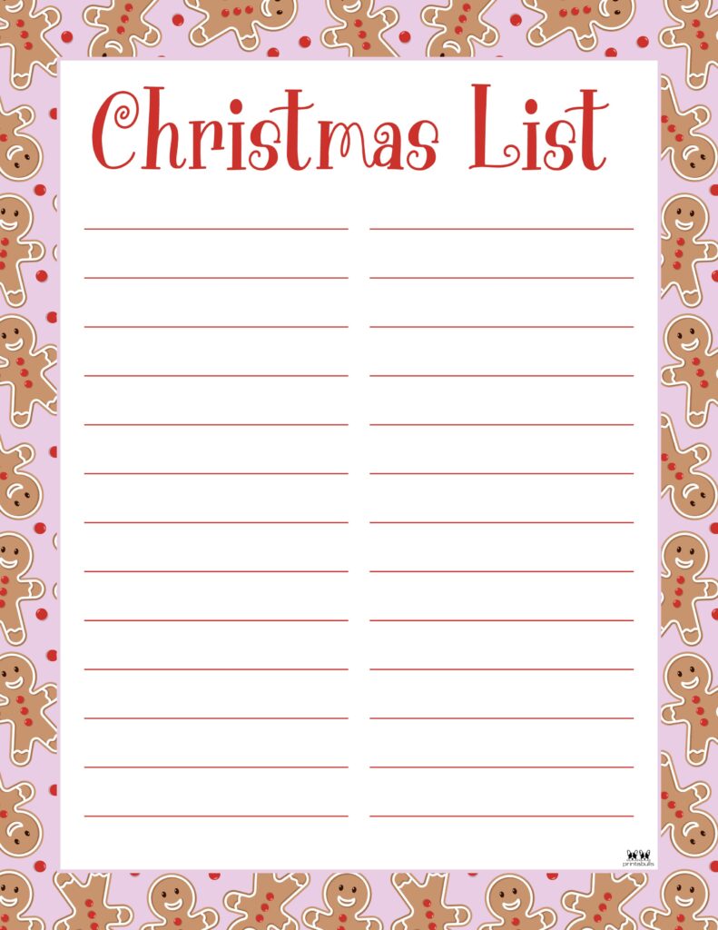 Printable Christmas Lists-List 47