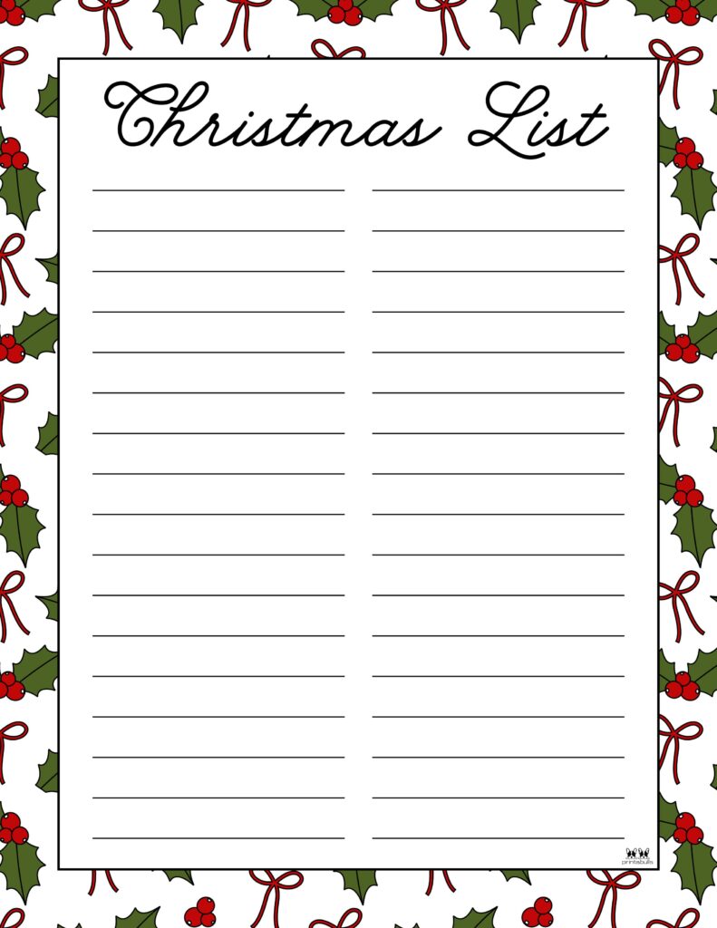 Printable Christmas Lists-List 48