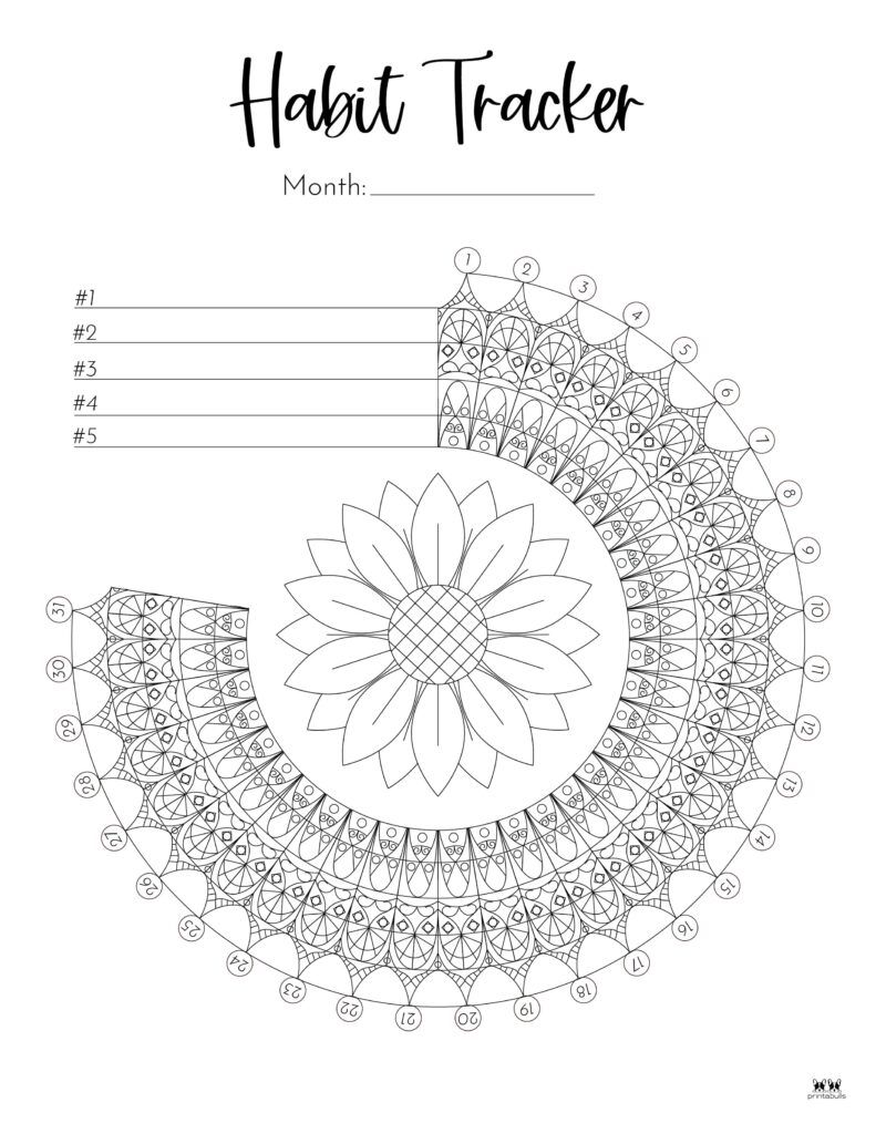 habit trackers - 77 free printables | printabulls