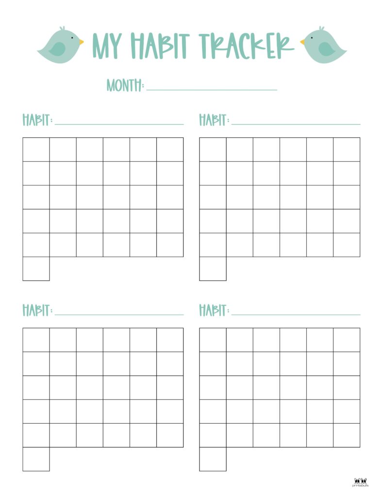Printable Habit Tracker-Tracker 3-10-CPP