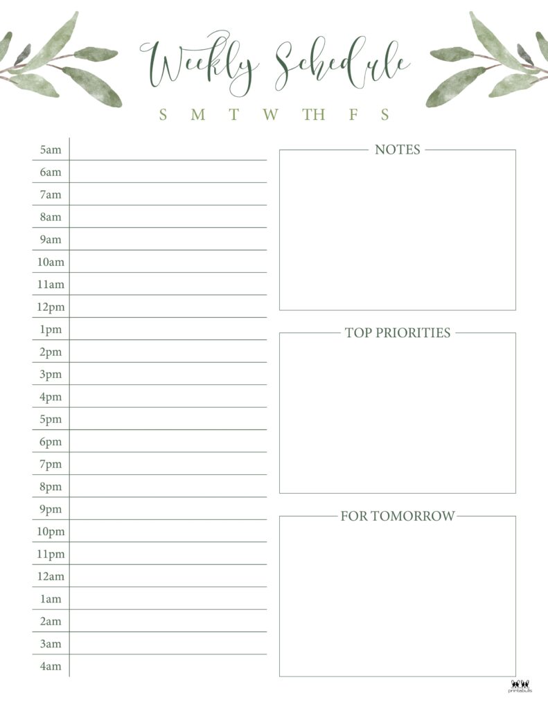 Printable Hourly Planner-Page 6-3-CPP