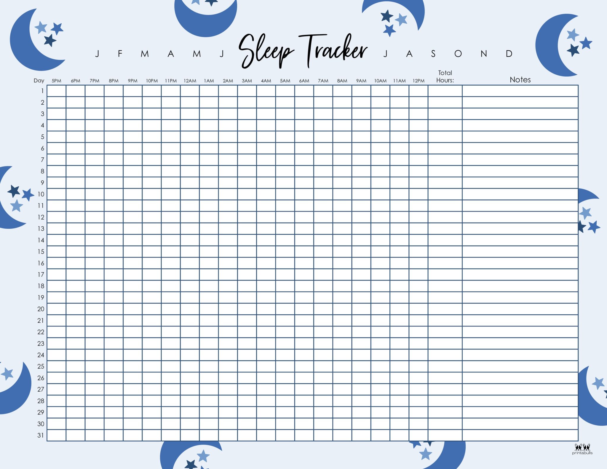 Sleep Trackers - 17 FREE Printables | Printabulls