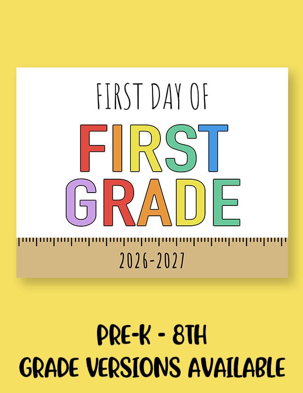 First Day of School Signs For 2026/27 - 300+ FREE Printables 46 Printable-First-Day-of-School-Sign-Set-3-2026
