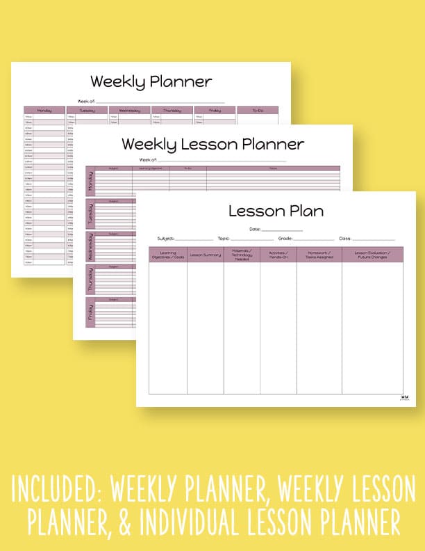 Weekly Teacher & Lesson Planners 27 Weekly-Teacher-And-Lesson-Planner-10