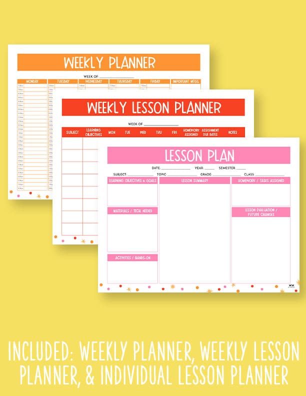 Weekly Teacher & Lesson Planners 21 Weekly-Teacher-And-Lesson-Planner-4