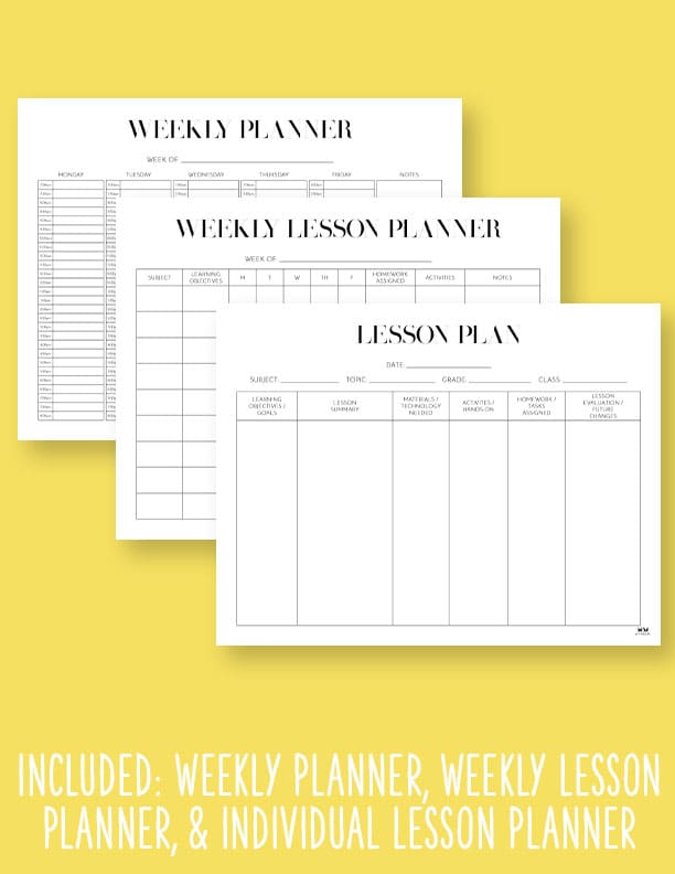 Weekly Teacher & Lesson Planners 24 Weekly-Teacher-And-Lesson-Planner-7