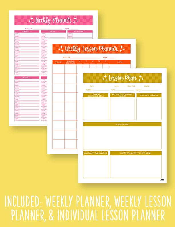 Weekly Teacher & Lesson Planners 25 Weekly-Teacher-And-Lesson-Planner-8