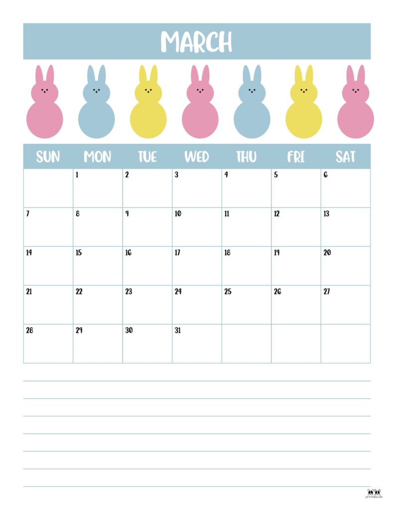 Printable-March-2027-Calendar-Style-146-Easter