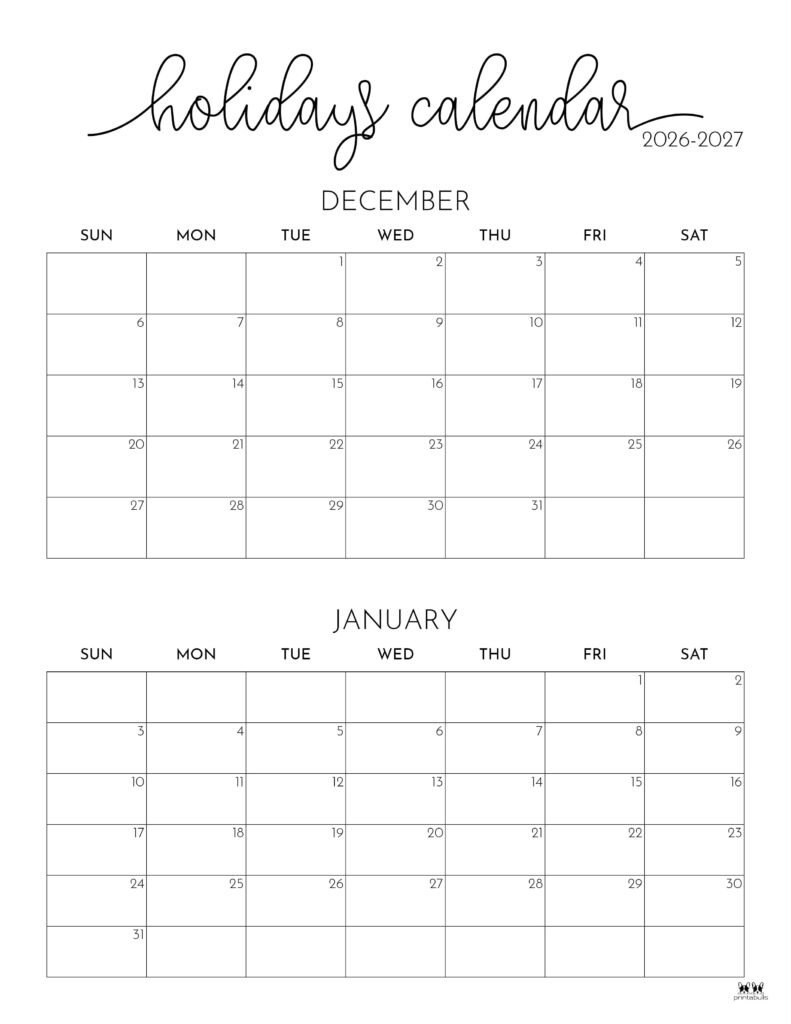 Printable-December-2026-January-2027-Calendars-1