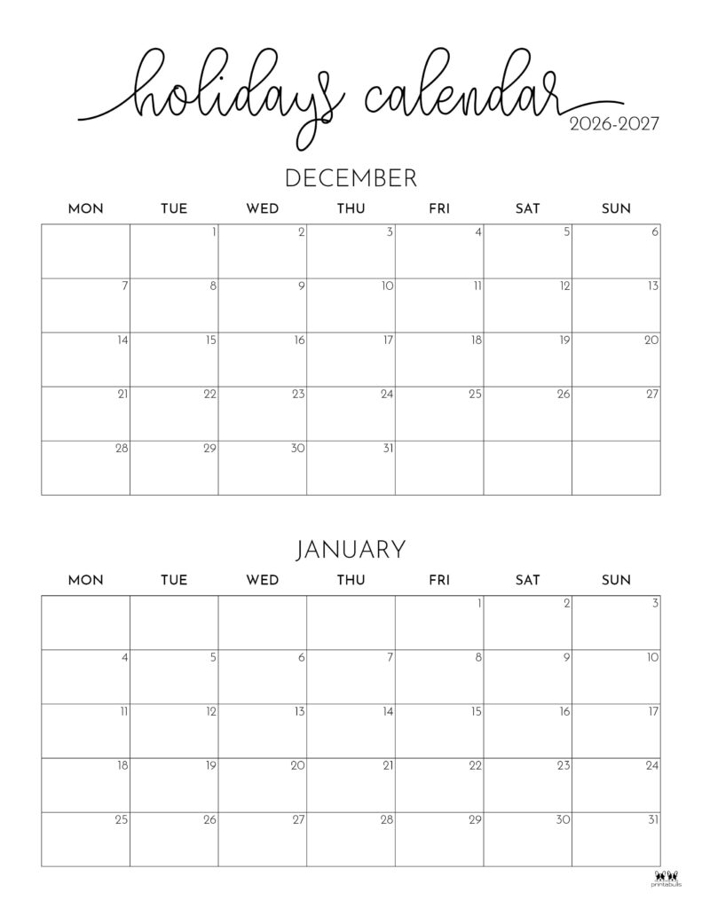 Printable-December-2026-January-2027-Calendars-1M