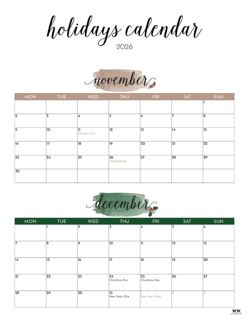 Printable-November-December-2026-Calendars-3M