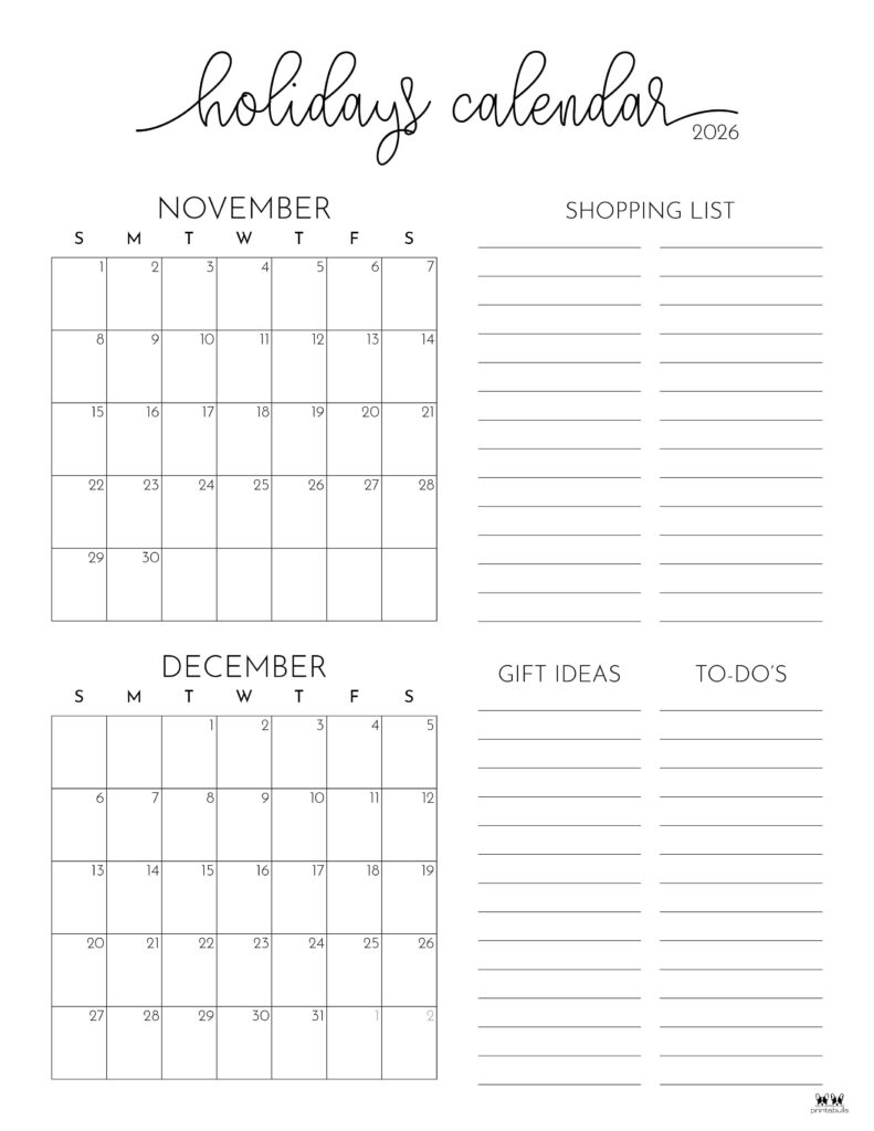 Printable-November-December-2026-Calendars-Additions-1