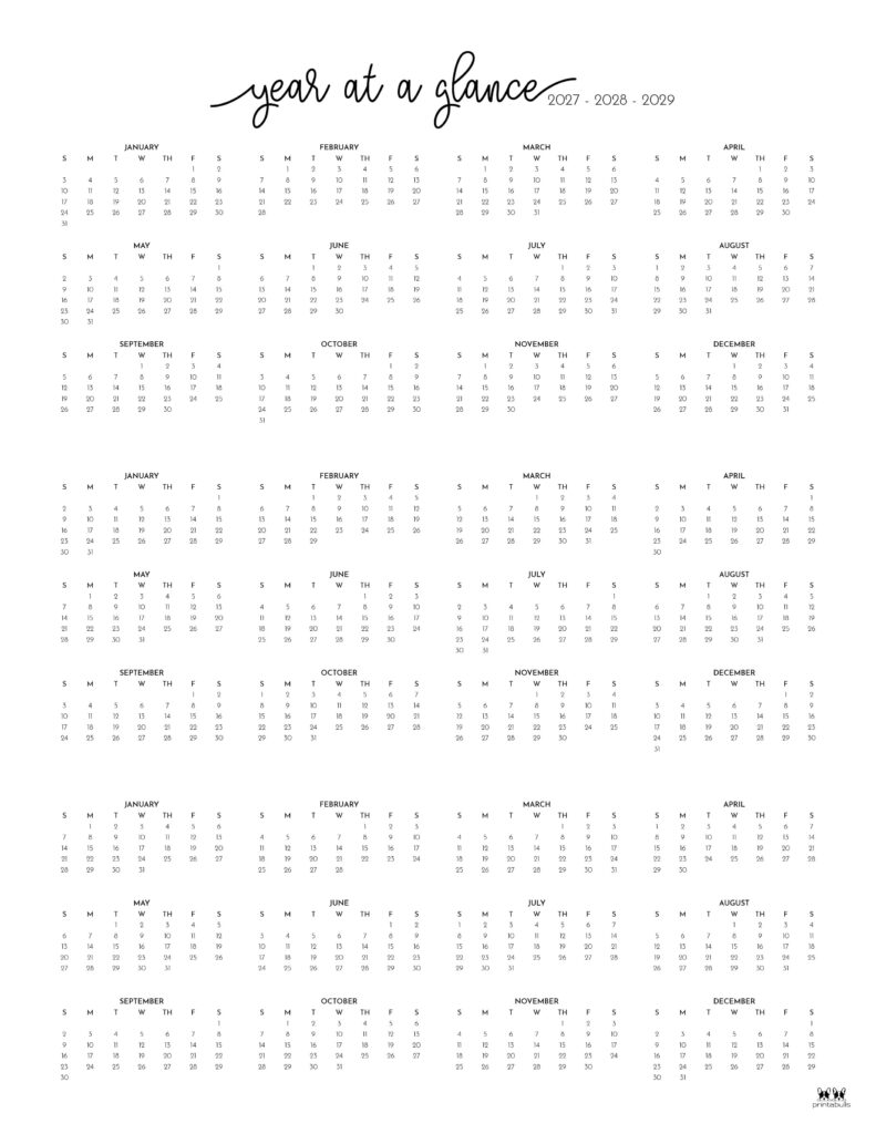 Printable-2027-2029-Three-Year-Calendar-Portrait-Style-2