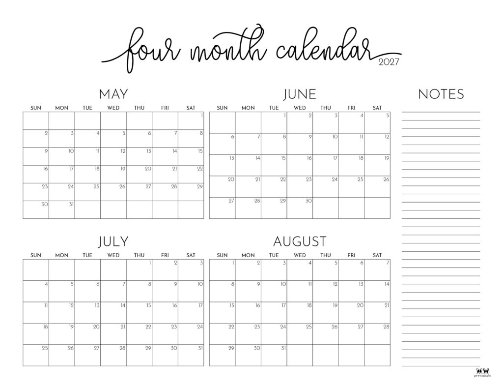 Printable-2027-Four-Month-Calendar-13