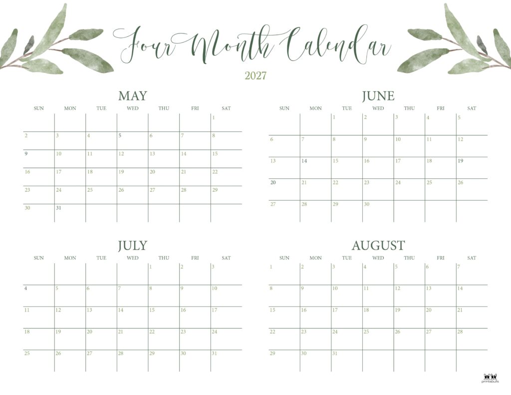 Printable-2027-Four-Month-Calendar-14