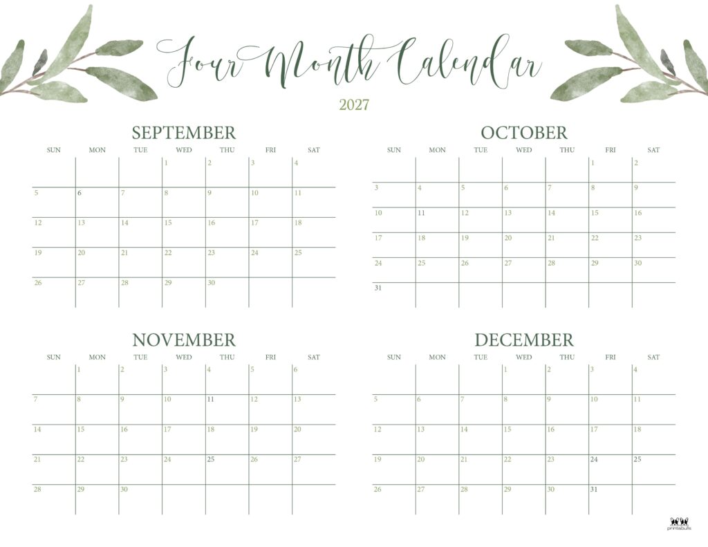 Printable-2027-Four-Month-Calendar-26
