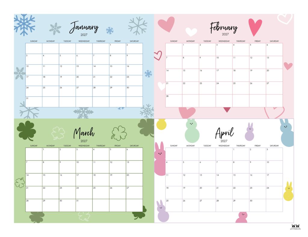 Printable-2027-Four-Month-Calendar-4