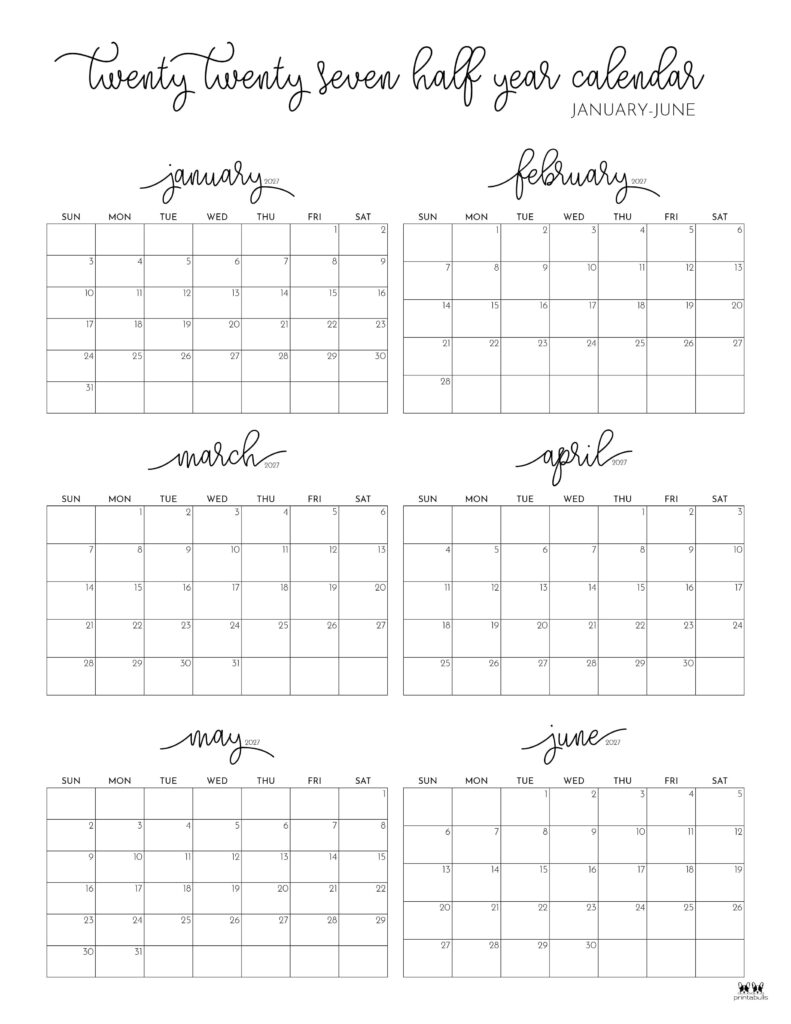 Printable-Six-Month-January-June-2027-Calendars-1-P-SO