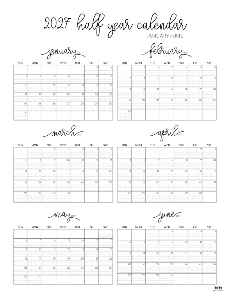 Printable-Six-Month-January-June-2027-Calendars-51-P