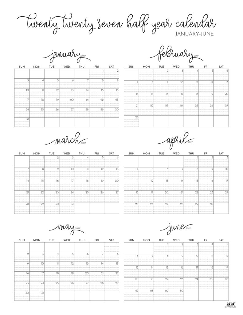 Printable-Six-Month-January-June-2027-Calendars-51-P-SO