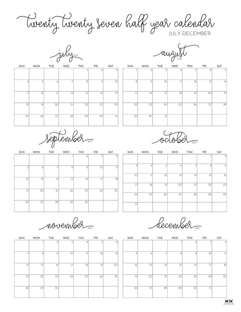 Printable-Six-Month-July-December-2027-Calendars-1-P-SO