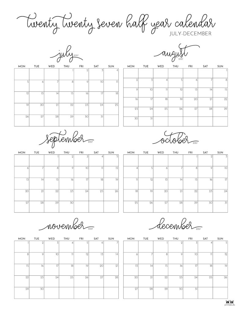 Printable-Six-Month-July-December-2027-Calendars-26-P-SO
