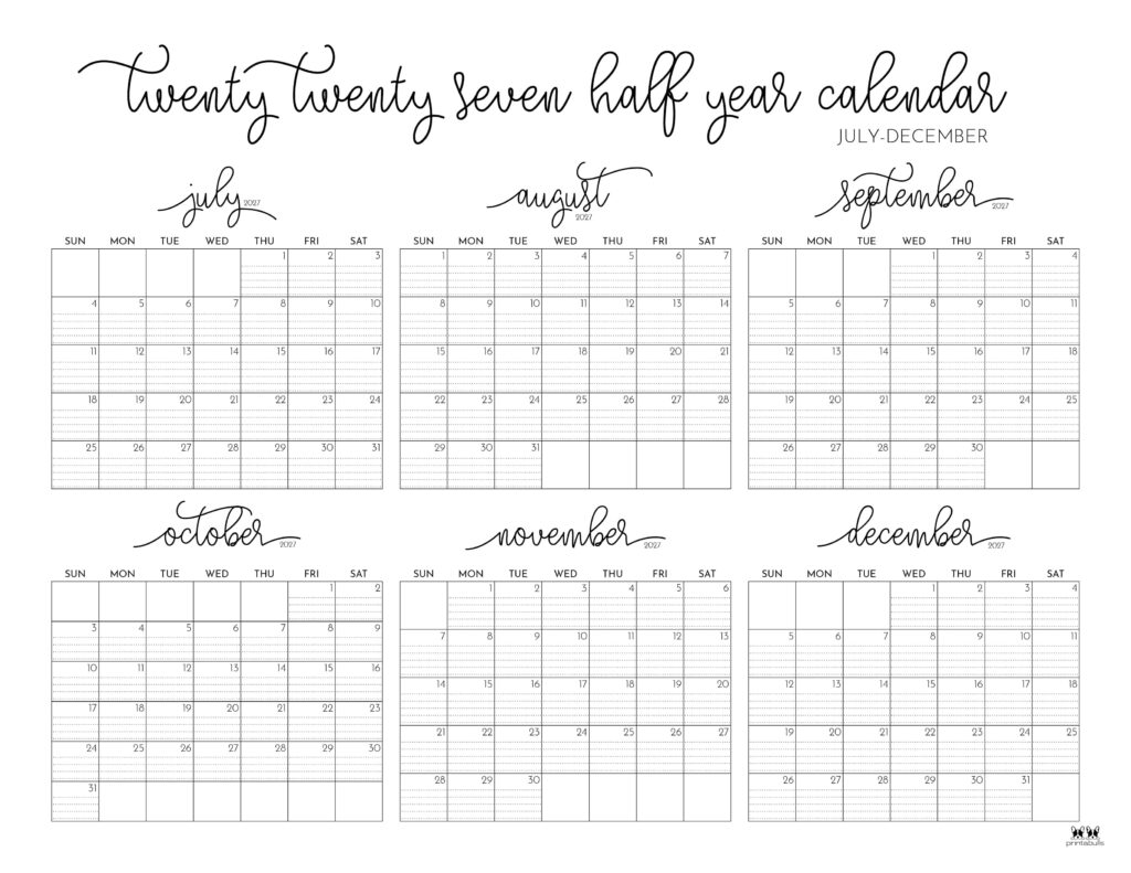 Printable-Six-Month-July-December-2027-Calendars-51-L-SO